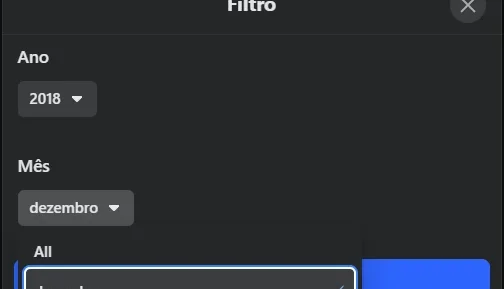 Conta Facebook dezembro de 2018