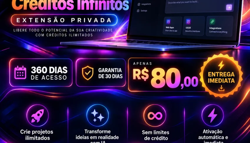 Lovable Créditos infinitos Privado 💜 30 DIAS SUPORTE 100%