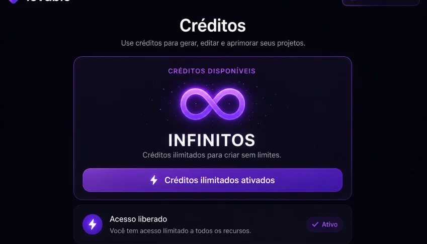Extensão Lovable créditos infinitos