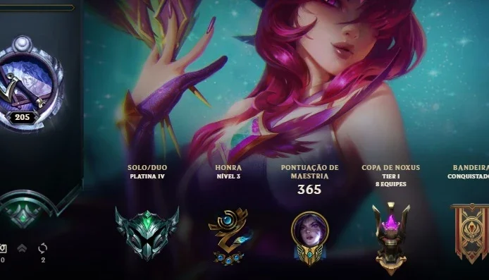Conta lol plat 4 | skins barata