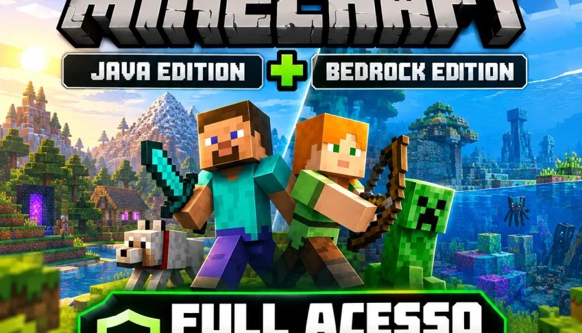 Minecraft Java + Bedrock ORIGINAL | FULL ACESSO | PERMANENTE