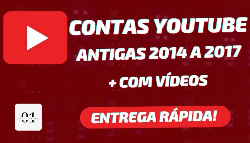 CONTAS YOUTUBE ANTIGAS 2014 A 2017 + COM VÍDEOS [QUALIDADE]