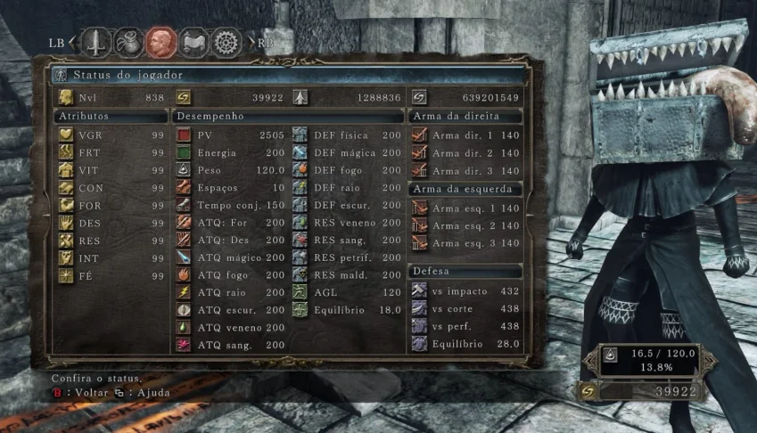 Dark Souls 2 Lvl Máximo com quase todos os itens do game