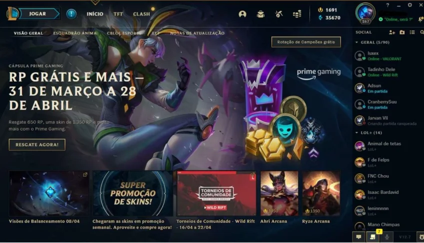 Conta League Of Legends, LVL 267