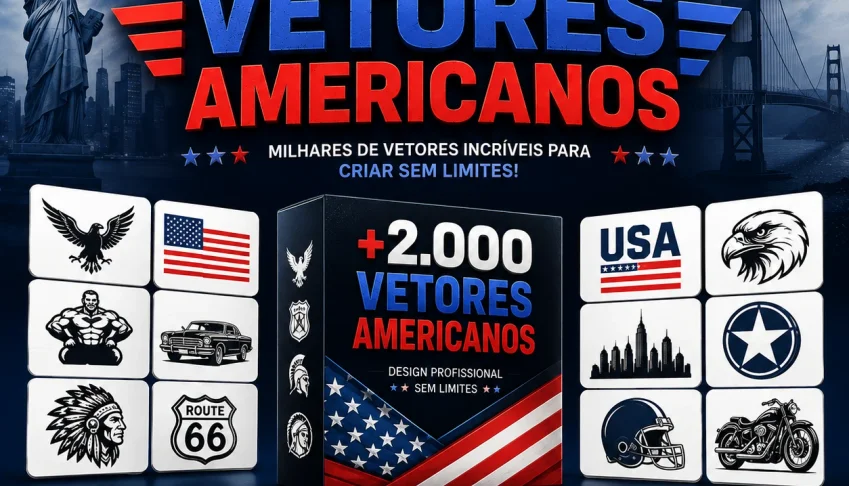 🇺🇸 +2.000 Vetores Americanos Premium