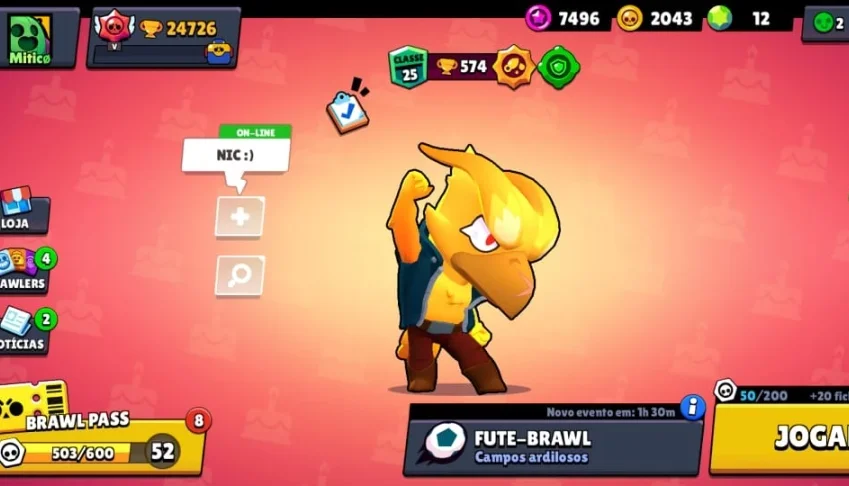 Conta Brawl Stars 25k troféus 46/47 brawlers