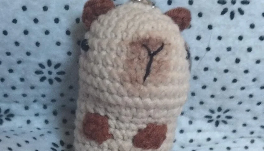 Chaveiro de Capivara em Amigurumi