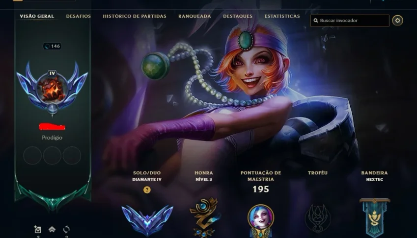 Conta lol diamante IV