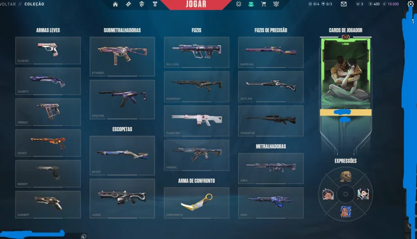 Conta valorant diamante com skins