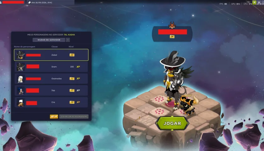 5 Chars 200 com set zob