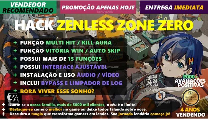 HACK ZENLESS ZONE ZERO V3.1🚀100% INDETECTÁVEL E RECOMENDADO