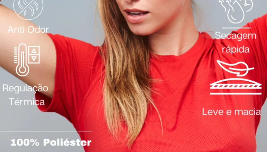 Camiseta Dry Fit Lisa - Preto, Rosa, Verde e Vermelho