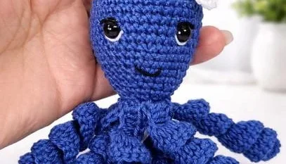 Chaveiro Mini Polvo em Croche
