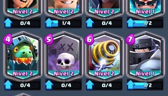 Clash Royale 11 lendárias, todas as outras cartas!