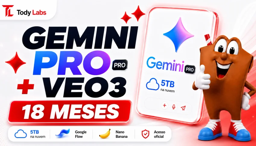 Gemini Pro + Antigravity + Flow - 18 Meses / 30D de garantia