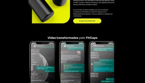 Layout de site pronto para venda de Encapsulados