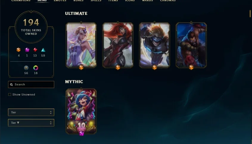 Conta League of Legends - Lv 147