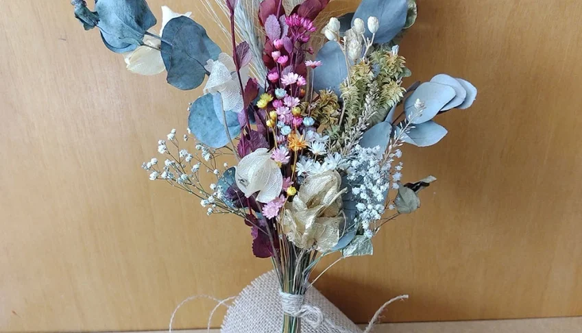 Mini Buque Flores Secas para vaso de 15cm