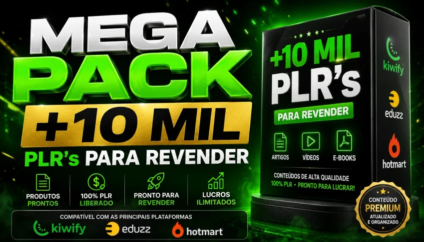 Mega Pack +10 Mil Plr's Para Revender Kiwify • Eduzz Hotmart