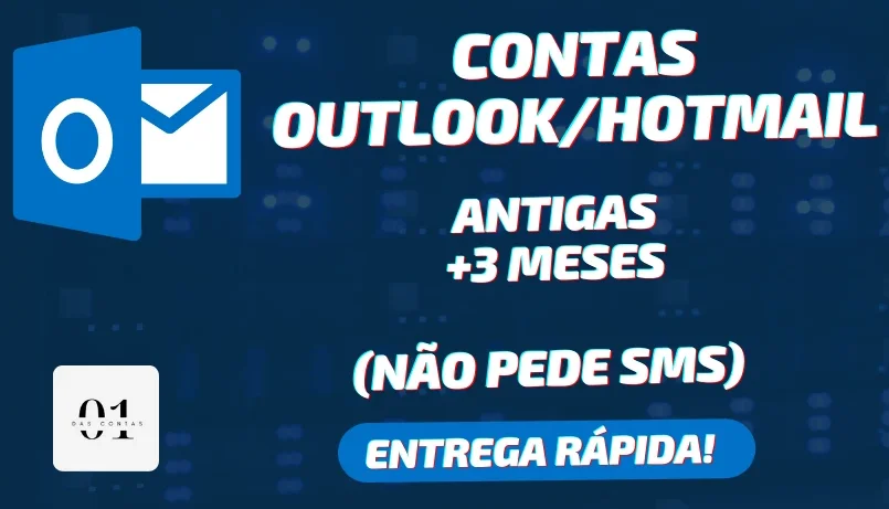 CONTAS OUTLOOK/HOTMAIL ANTIGAS + 3 MESES + SEM SMS