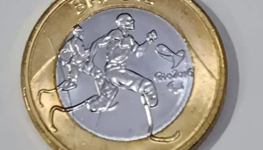 Moeda olímpica atletismo paralímpico