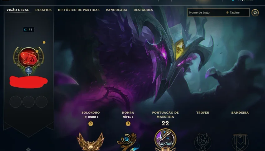 [Entrega Automática] Conta Lol Ouro, 47 Skins, 13K Ea, á mão