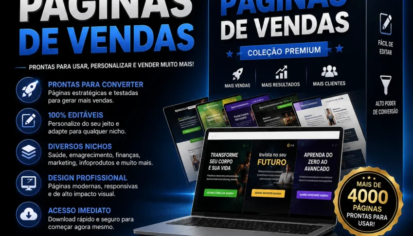 🚀 +4.000 Páginas de Vendas Premium