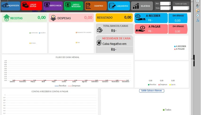 Planilha Avançada de Controle Financeiro com Dashboard