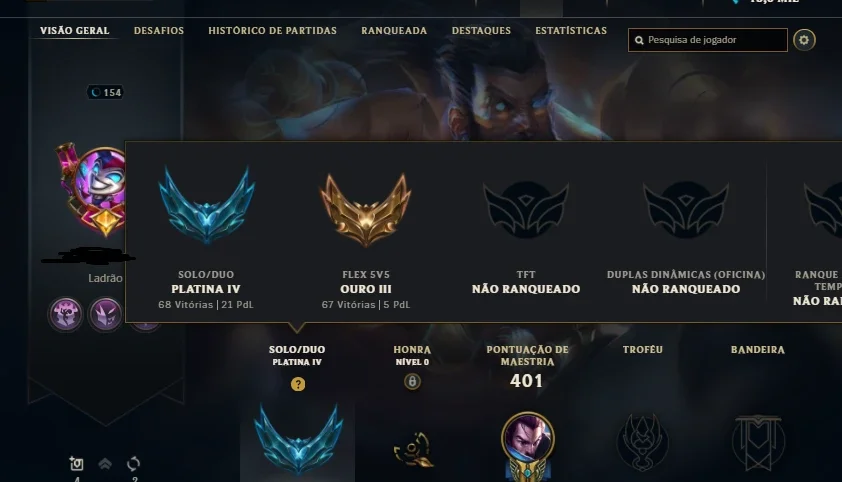 CONTA PLATINA 4 VARIAS SKINS