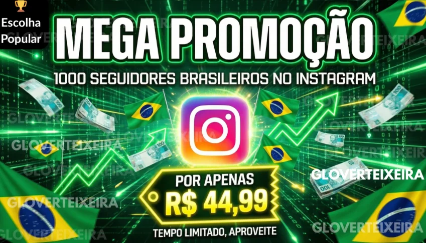 [Promoção] 1000 Seguidores Brasileiros Instagram | 24h On