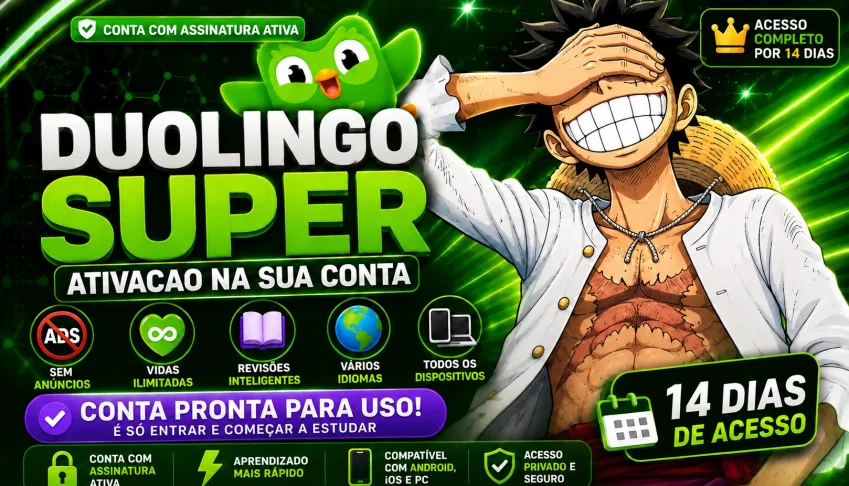 🔥 Duolingo Super (14 Dias) 🌍📚