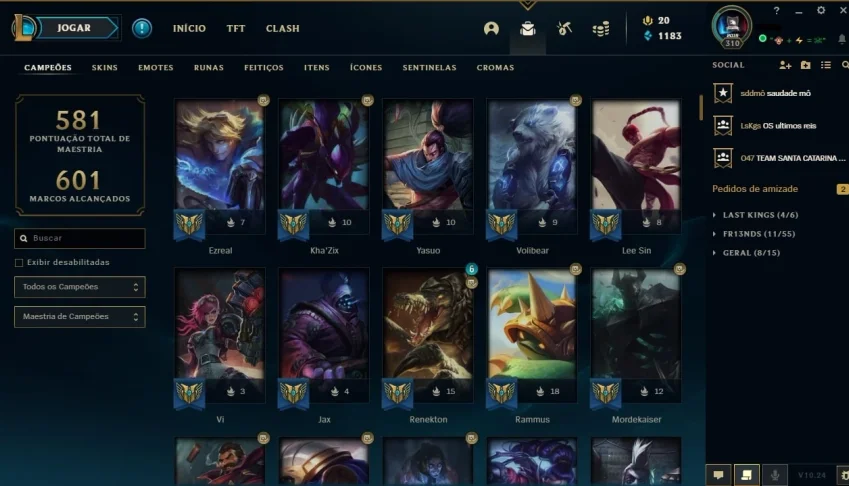 Conta Diamante, com 5 anos de game...