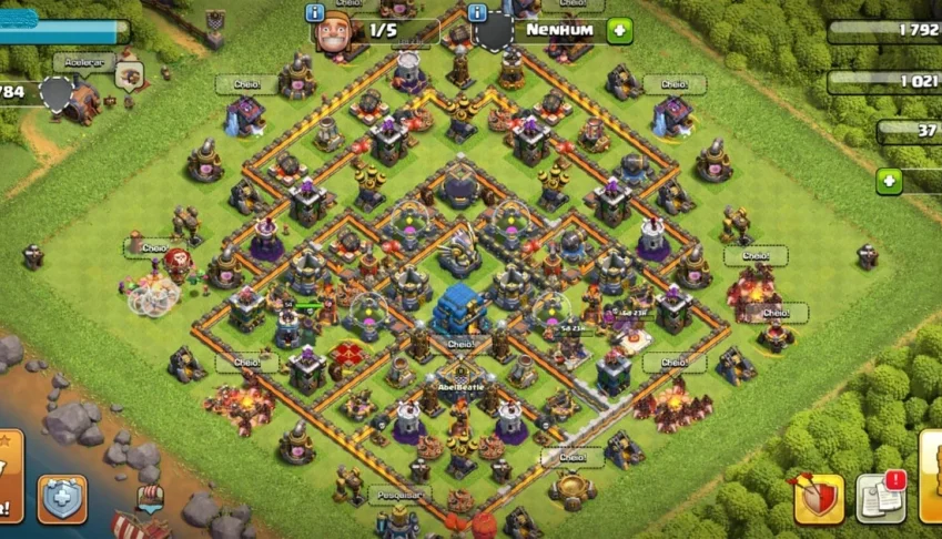 CLASH OF CLANS - CV 12 Quase Full + BRINDE. [Leia Anúncio]