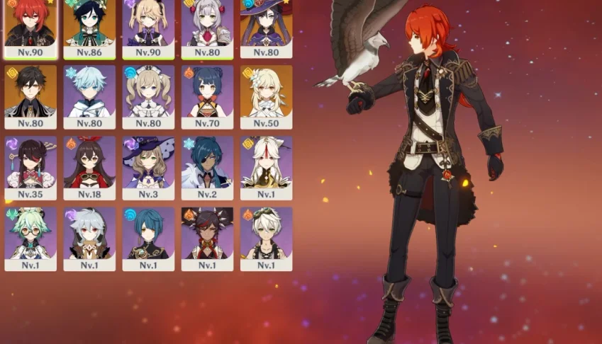 Genshin Impact 20 Personagens sendo 4 deles 5 estrelas