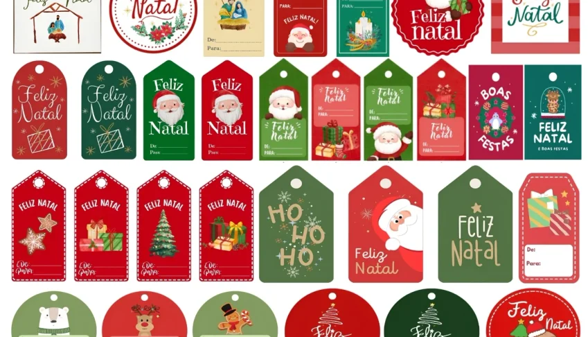 Pack com 20 Tags Coloridos para Celebrar o "natal" pdf