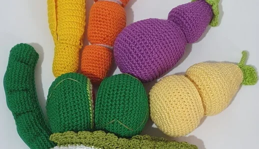 Brinquedos Interativos Verduras/legumes/frutas Amigurumi