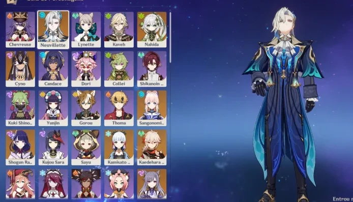 Conta genshin america Ar 56 11 personagens de 5 STAR