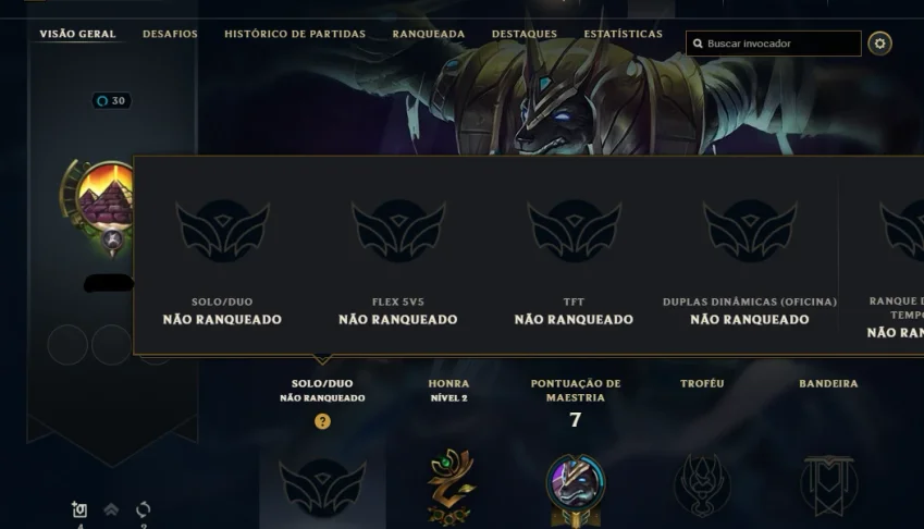 Conta de LOL