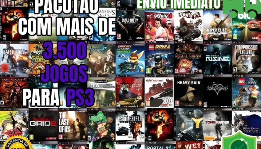 +3500 jogos para PS3 - super pacote + tutoriais!