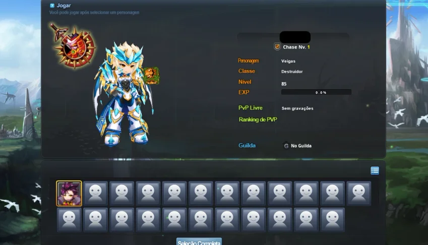Conta do Grand Chase Classic Personagem Veigas LEV 85