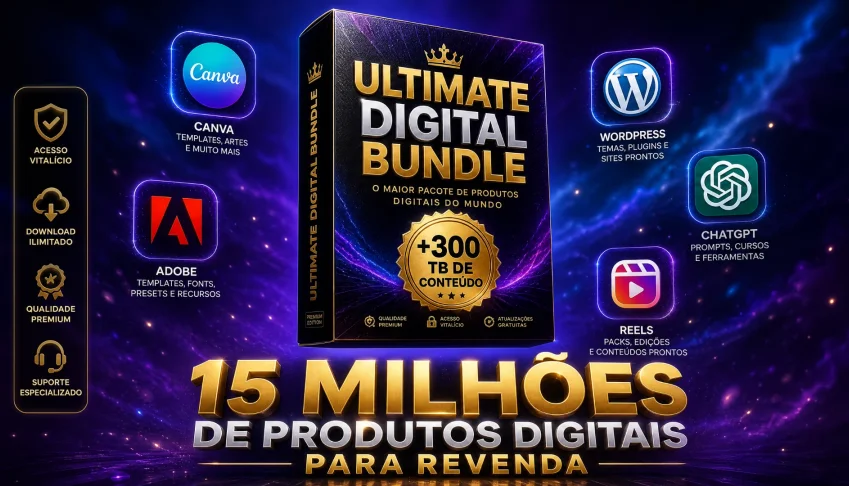 Mega Pack Digital Premium, Milhões de Produtos Digitais