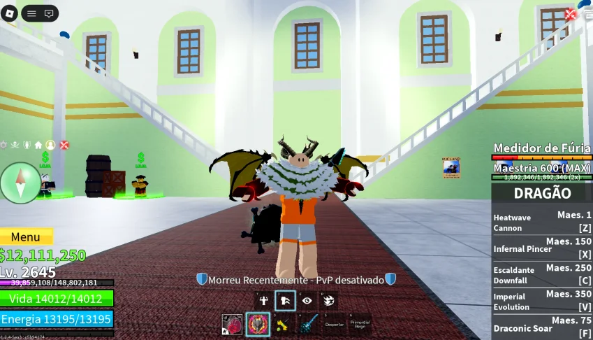 Conta de Blox fruits end game, MUITO boa!!