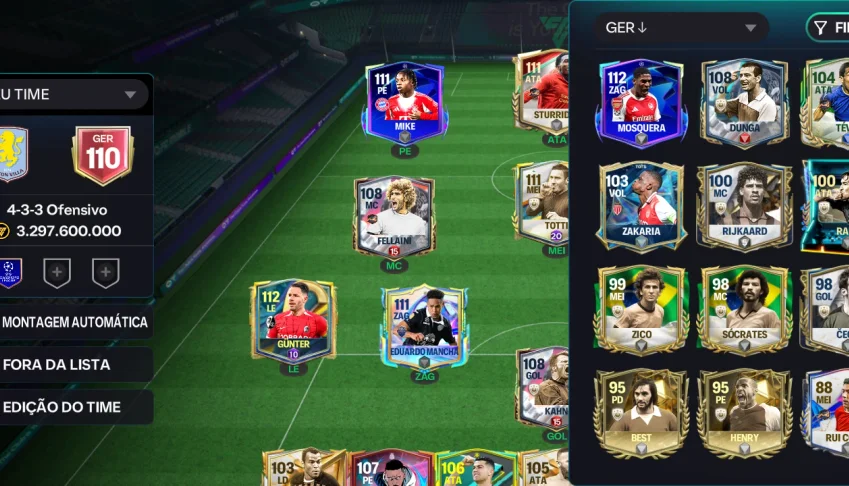 Conta FC Mobile GER 110 | Elenco 3.3 Bilhões | Vários 111+