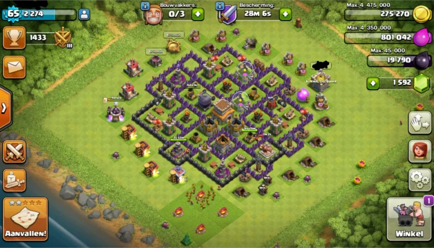 Clash of Clans cv8 e mais de 1.110 gemas