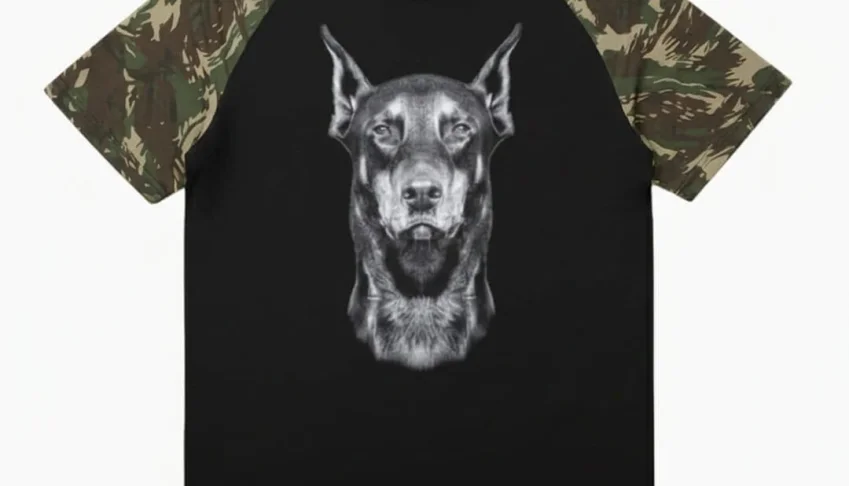 Camiseta Raglan Doberman
