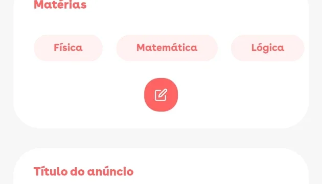 Aulas de reforço - matemática