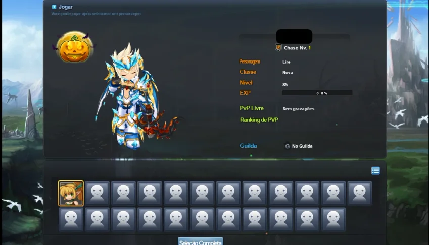 Conta do Grand Chase Classic Personagem Lire LEV 85