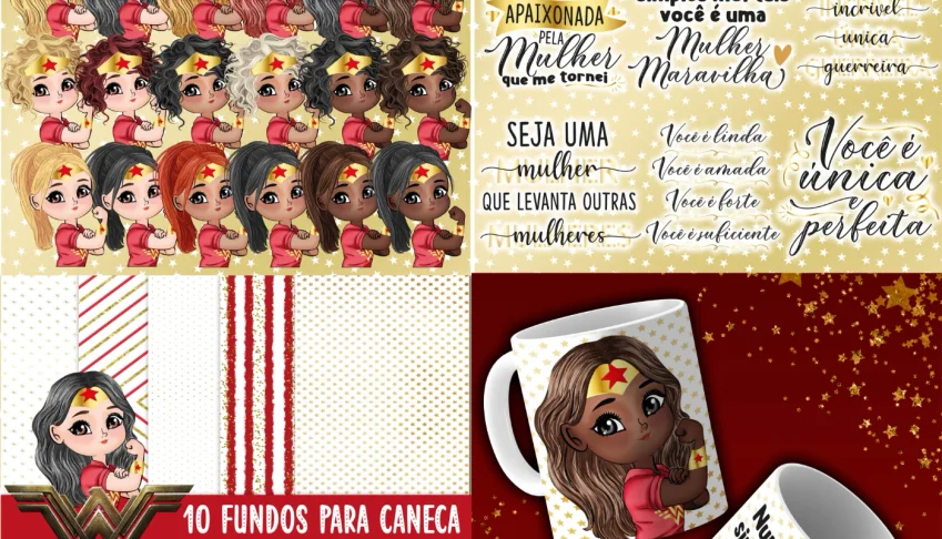 Pack Artes Mulher Maravila
