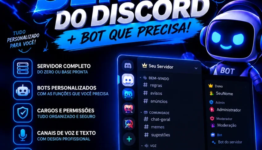 🔥 Seu Servidor Do Discord Do Jeito Que Você Sempre Quis! 💙