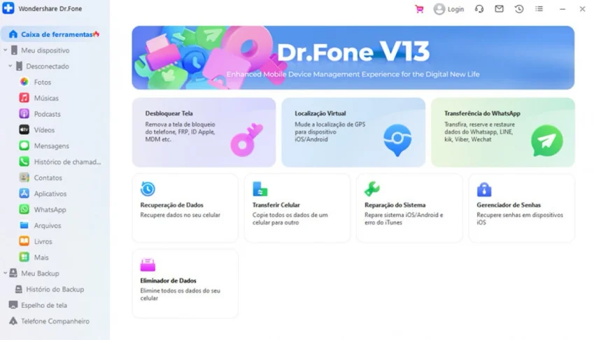 Dr.fone Removedor de FRP conta google